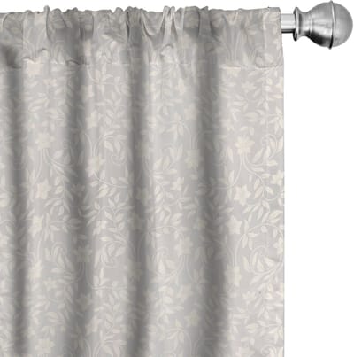ABAKUHAUS Blume Gordijnen – 2x75x175 cm – Mikrofaser – Halve verduistering – Perle Eierschaal