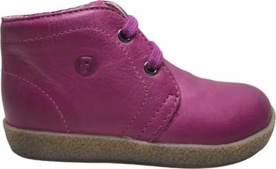 Falcotto effen lederen veter schoenen 1195 fuxia mt 20