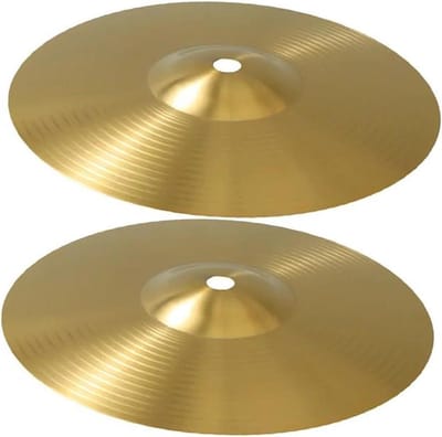 Messing bekken voor drums met helder geluid, eenvoudig te monteren, ideaal voor jazz en rock, 2 stuks van 25,4 cm
