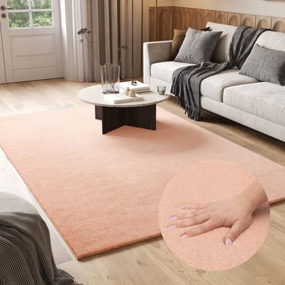 Tapiso Cuddle Vloerkleed Hoogpolig Roze Antislip Woonkamer Tapijt Maat- 140x200
