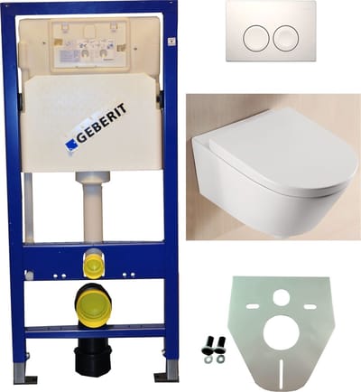 Wiesbaden Geberit Up 100 + Metro Wc + Zitting + Delta 21 - Wit