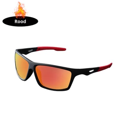 Livano - Festival Bril - Rave - Space - Techno - Freaky Glasses - Heren - Dames - Zonnebril - Zwart + Rood