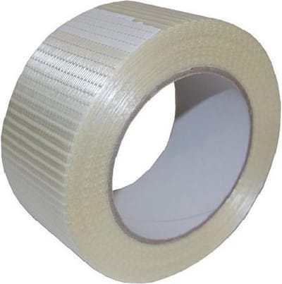 Kortpack - Filament Tape - 50mm x 50mtr - Lengte & Breedte versterkt - Transparant - 18 rollen - Versterkt met glasvezeldraad - (021.0220)