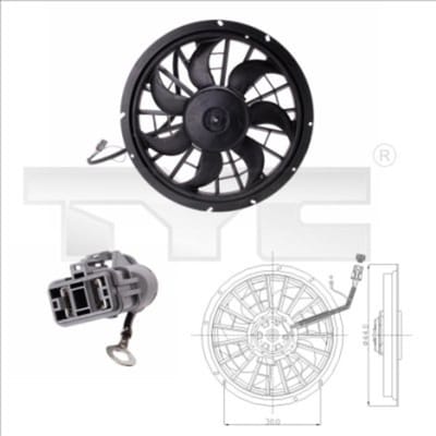 Koelventilatorwiel, motorkoeling TYC 838-0001