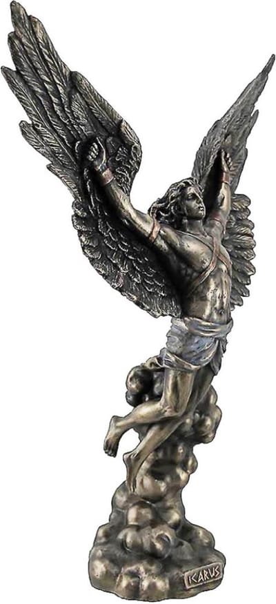 Veronese Design - Vlucht van Icarus Gebronsd Beeld - (hxbxd) 32cm x 24,5 cm x 9,5 cm