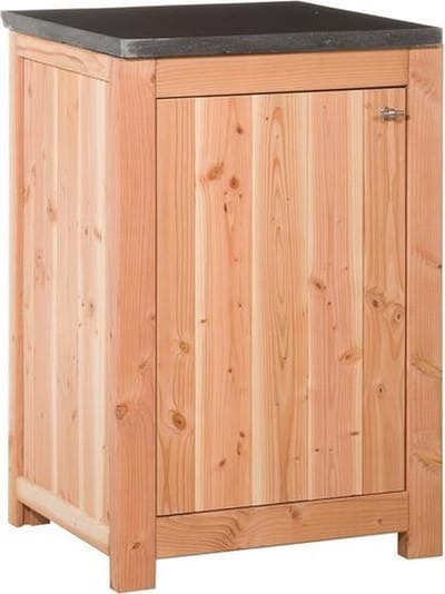 Woodvision - Buitenkeuken element enkel 90 incl. deur - Douglas - 90x61,5x56 cm