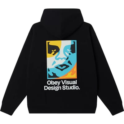 fenol Obey visueel ontwerp studio fleece - zwart