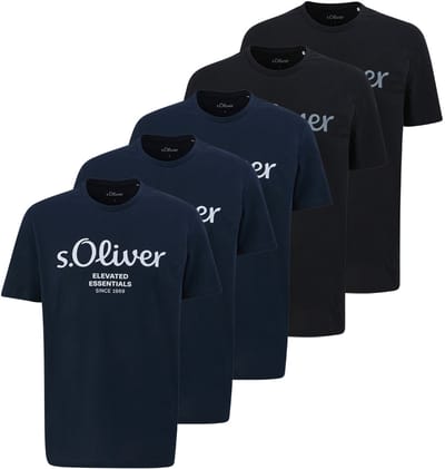 s.Oliver Heren t-shirt 5 pack Basic