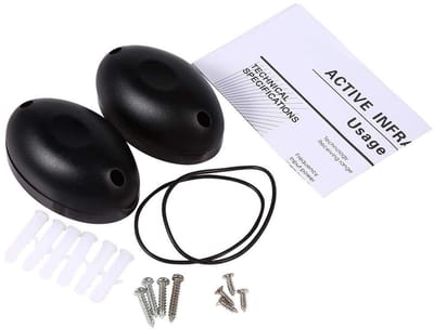 Dailygoody - Waterdichte Infrarood Sensor - Veiligheidssysteem - Zwart - Lichtschakelaar - Tot 20 m bereik - Voor beveiliging - Infrarood detector