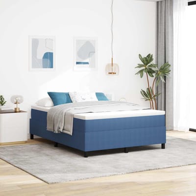 vidaXL - Platformbedframe - Blauw - 140 - x - 200 - cm - Corduroy - stof