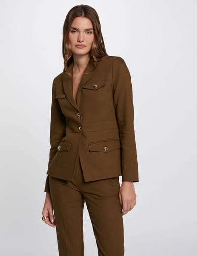 Morgan - Buttoned waisted jacket khaki green ladies' - Color: khaki green,Maat: 42