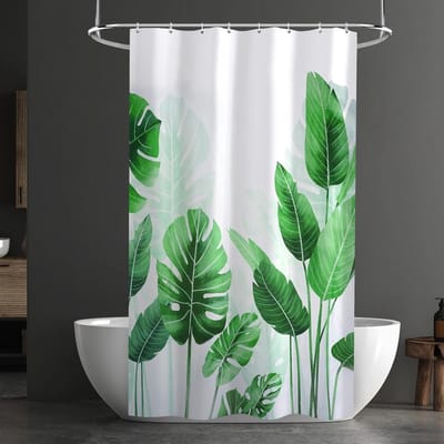 Waterdichte Douchegordijn van Polyester, Schimmelbestendig en Inclusief 12 Haakjes, Ideaal voor Badkamer en Douchecabine, 180x200cm, Ruitpatroon