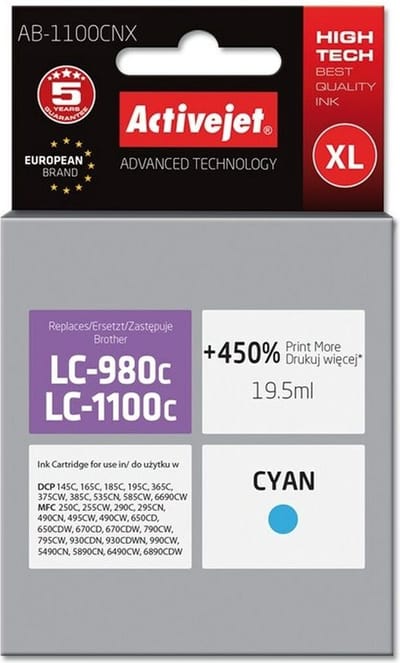 Originele inkt cartridge Activejet AB-1100CNX Cyaan
