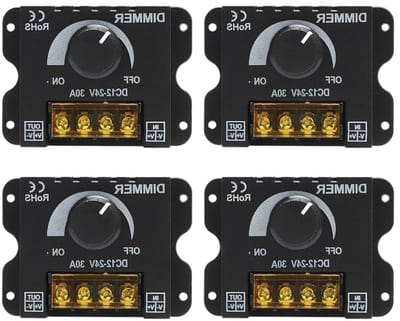 LED Dimmer Switch 30A PWM voor DC 12V-24V, Verstelbare Helderheid Regulator, Geschikt voor 5050 en 3528 LED Strips