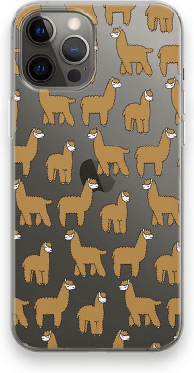 Case Company® - Hoesje geschikt voor iPhone 12 Pro Max hoesje - Alpacas - Soft Cover Telefoonhoesje - Bescherming aan alle Kanten en Schermrand
