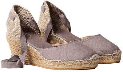 Valenciaanse espadrille met wigvormige zool en nerven | CALONGE
