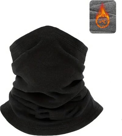 Multifunctionele colsjaal voor dames en heren, zachte fleece, halswarmer, winddicht, skimasker, warm, voor skiën, hardlopen, fietsen