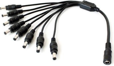 DC voeding cctv splitter 1x DC (v) - 8 x DC (m)