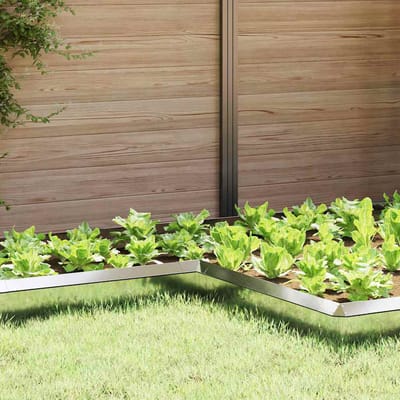 vidaXL - Slakkenhekje - 10 - x - 10 - x - 25 - cm - Gegalvaniseerd - staal - zilver