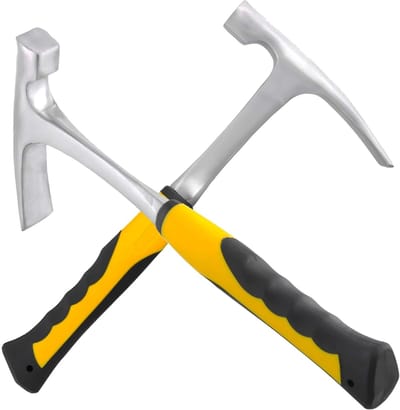 Dailygoods- Hamer - 32 oz Platte Kop - Geologische Hamer - Koolstofstaal - Voor Mijnbouw/Prospectie - Duurzaam en Schokbestendig - Steenhouwer