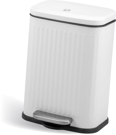 Pedaalemmer 6 liter voor Badkamer en Keuken met Bamboe Look en Binnenemmer