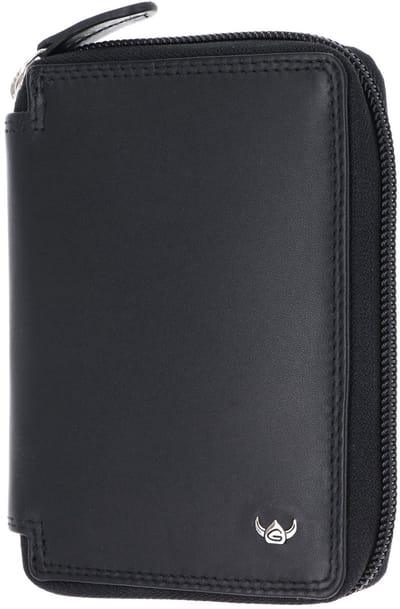 Golden Head Leren portemonnee Polo RFID Protect RV-Börse 3315 Schwarz zwart