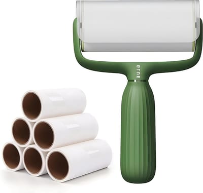 Allecto Plus - Kledingrol met 6 rollen, handvat - Verwijder haar, stof en dierenharen - 420 vellen - Voor kleding en meubels