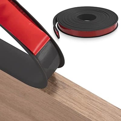 Flexibele Meubelrand Strip 5m x 9mm - Zwarte TPE Zelfklevende Randbeschermer voor Doe-Het-Zelf Meubelprojecten