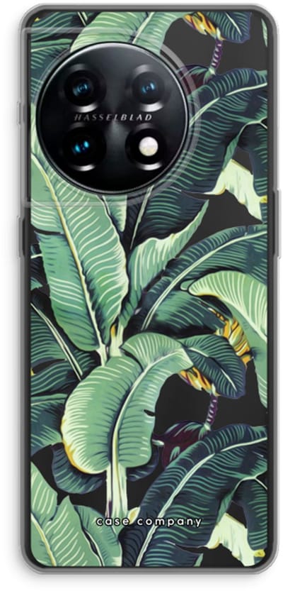 Case Company® - Hoesje geschikt voor OnePlus 11 hoesje - Bananenbladeren - Soft Cover Telefoonhoesje - Bescherming aan alle Kanten en Schermrand