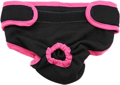 Zachte en Comfortabele Katoenen Onderbroek voor Vrouwelijke Honden - Fysiologische Broekjes en Luiers voor Kleine, Middelgrote en Grote Honden (Zwart, L)