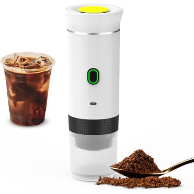 Draagbare koffiemachine voor thuis, auto, reizen, 3-in-1 snoerloze elektrische koffiemachine, werkt met capsule