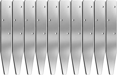 Betonvorm Gereedschap - Vormstaken - Tuinranden Markeren - Roestbestendige Coating - 10 Stuks - Metaal