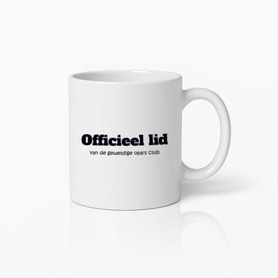 Opa Koffiemok – Officieel Lid van de Geweldige Opa’s Club Beker