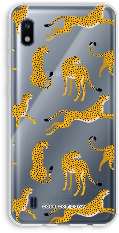 Case Company® - Hoesje geschikt voor Samsung Galaxy A10 hoesje - Luipaard - Soft Cover Telefoonhoesje - Bescherming aan alle Kanten en Schermrand