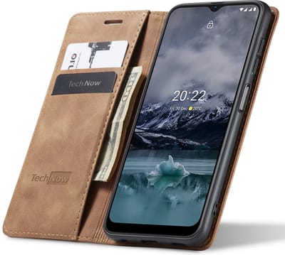 Nokia G11 / G21 Hoesje - Book Case Leer Slimline Bruin