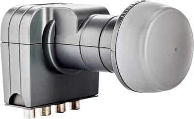 fuba DEK 417 Quattro-LNB Aantal gebruikers: 4 Feed-opname: 40 mm met switch Grijs