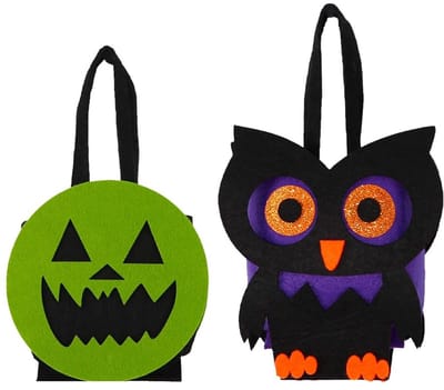 Dailygoody - Halloween traktatie geschenkzakken - herbruikbare tassen - unieke ontwerpen - 2 stuks - voor kinderen - ideaal voor snoepjes