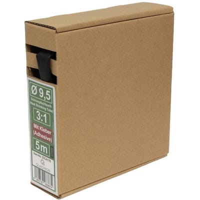 Quadrios 23CA178 Krimpkous met lijm Zwart 9.5 mm Krimpverhouding:3:1 5 m