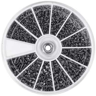 Kleine combinatie van 600 schroeven en moeren M1.2, M1.4, M1.6 voor thuis, kantoor en mechanische toepassingen