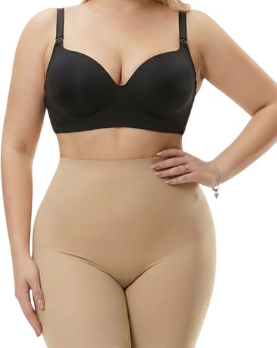 Corrigerende Short High Waist - Naadloos - Maat S - Shapetape - Beige - Shapewear Short voor Dames - Platte Buik - Anti Schuren - Onder Jurk