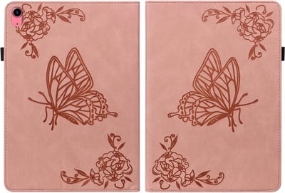 Vlinder - Bescherm-Etui Map geschikt voor Apple iPad 10 - A16 - 10.9 - 2022 - 2025 - Roze - A2696
