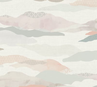 WOLKEN BEHANG | Grafisch - roze blauw wit oranje - A.S. Création PintWalls II