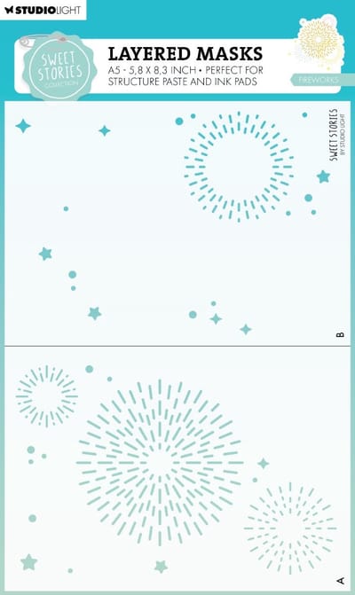 Mask stencil Sweet stories - Fireworks nr. 267