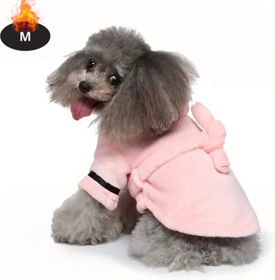 Livano Hondenbadjas - Hondenhanddoek - Voor Honden - Hondenkleding - Hondentrui - Hoodie - Hondenshirt - Roze - M