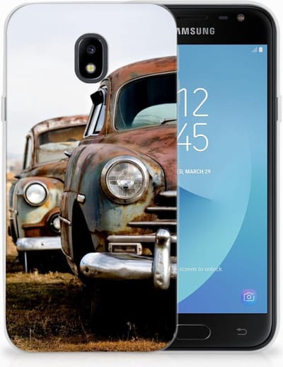 Samsung Galaxy J3 2017 Siliconen Hoesje met foto Vintage Auto