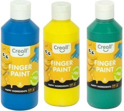 Creall Vingerverfset 750ml, blauw-geel-groen - nature