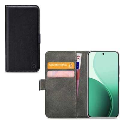 Mobilize Telefoonhoesje geschikt voor OPPO Reno 14 Hoesje | Mobilize Classic Gelly Bookcase Portemonnee | Pasjeshouder voor 2 Pasjes | Telefoonhoesje voor Pinpas / OV Kaart / Rijbewijs - Zwart