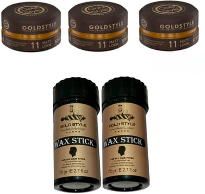 Gold Style Matt Look Styling Wax 11 - Haar Wax Mannen - 450ML+ Gold Style Wax stick 2x75grm. Haar wax Mannen - Styling Wax