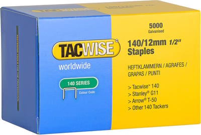 Tacwise nieten voor tacker - Type 140 - 12 mm - Gegalvaniseerd - 5000 stuks