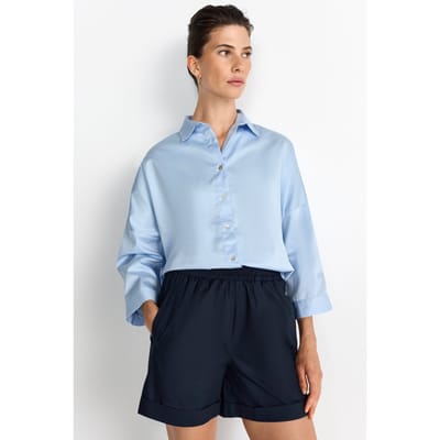 Rich & Royal Cotton Shorts Midnight Blue Size: 34 | Shorts Outlet | Dames | Blauw